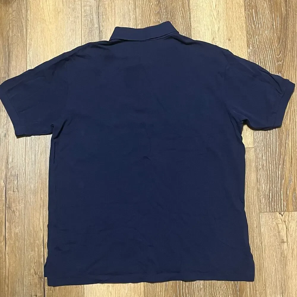 POLO Ralph Lauren Navy Blue 1992 Mesh Polo Shirt Mens XLT Tall Embroidered Logo